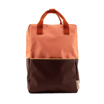 Rugzak large - Meadows colourblocking Moonrise pink + Stormy purple - Sticky Lemon